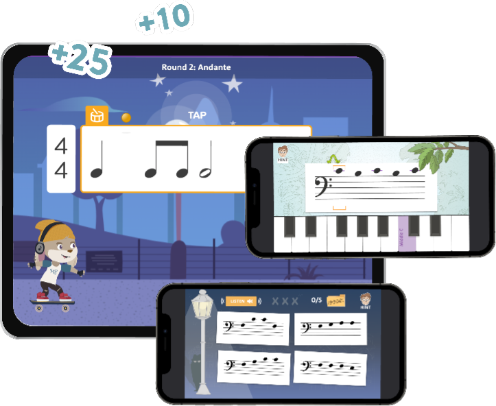 Interactive online piano games make learning piano online fun.